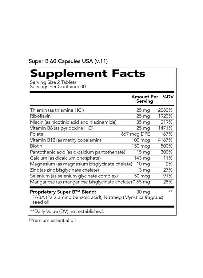 Young Living Super B Tablets By Young Living 60 Count Bottle  - Image 3