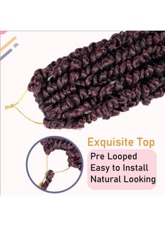 LOSMOEER 8 Packs Passion Twist Hair 8 Inch Pre-twisted Passion Twist Crochet Hair Pre-looped Crochet Braids Hair for Women Passion Twists Braiding Hair Synthetic Hair Extensions(12Strands/Pack; T1B/BUG#)  - Image 4