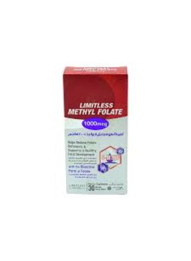 Limitless Methyl Folate 1000mcg 30 Tablets - Image 2