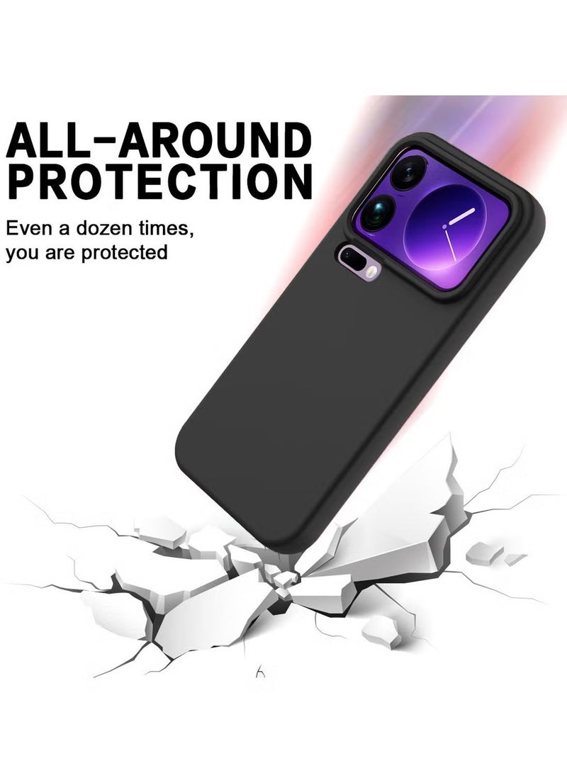 Wtech Xiaomi 17 Pro 5G 2025 Soft Liquid Silicone Case Cover (MCRPSN) - Black - Image 3