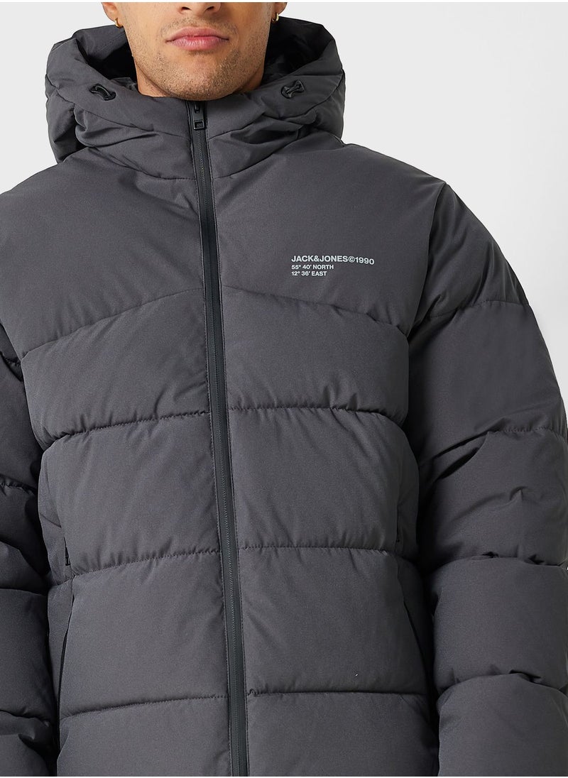 JACK & JONES - Zip Through Puffer Jacket - Image 1