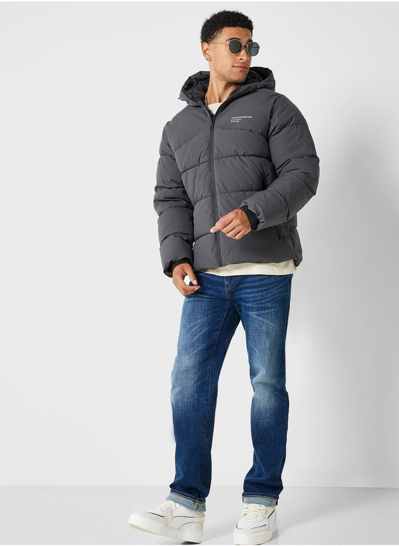 JACK & JONES - Zip Through Puffer Jacket - Image 1