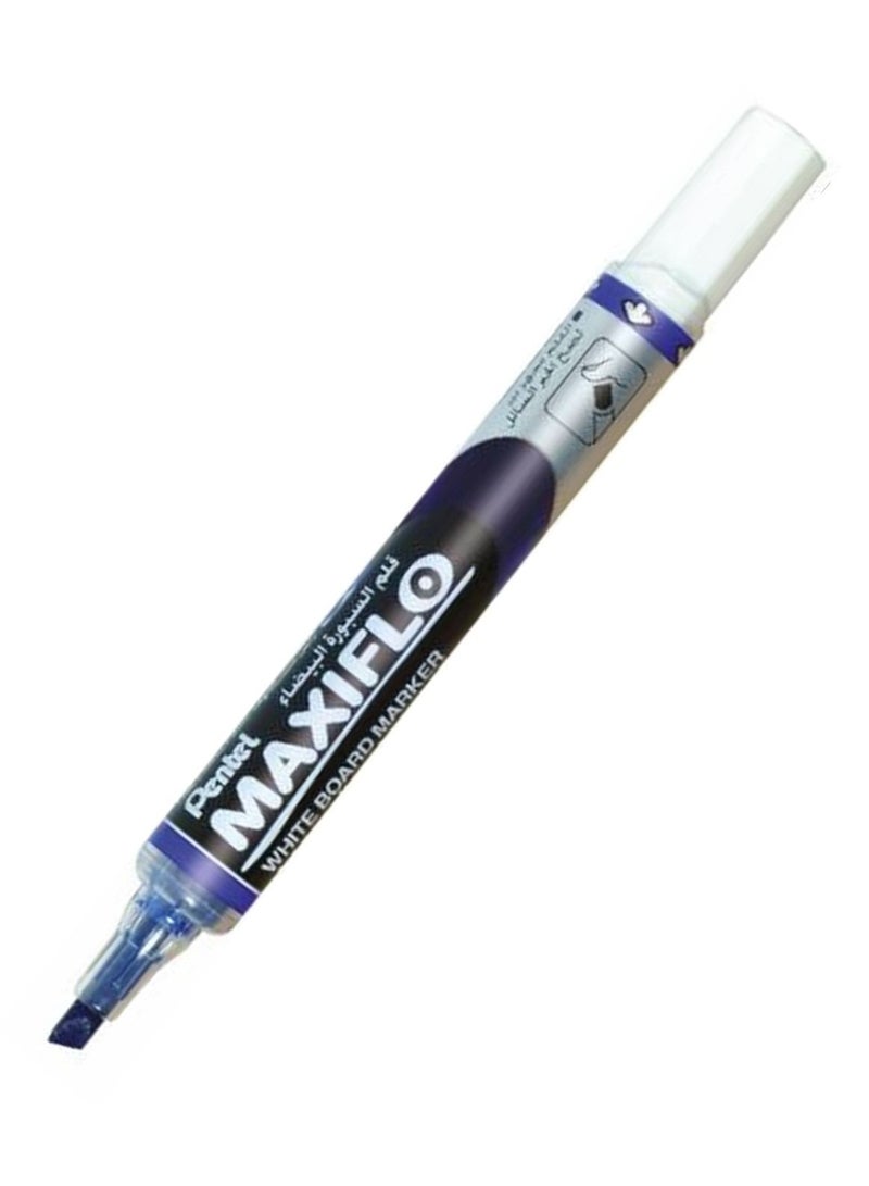 Pentel 4-Piece Maxiflo White Board Marker Chisel Tip Blue and Black Colours - Image 2
