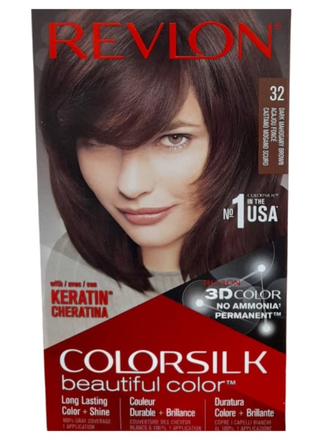 ريفلون صبغة شعر كلر سيلك - بنى ماهوغنى داكن 32 - Image 2