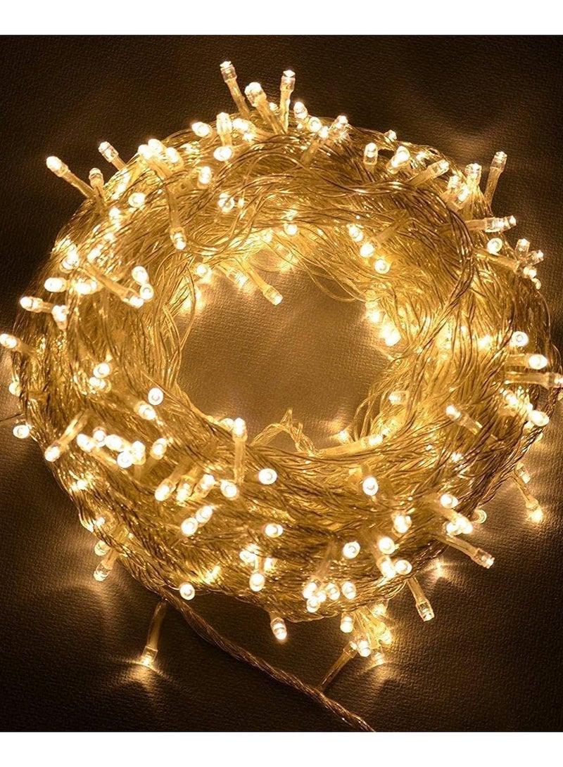 نجفة شوب حبال ضوئيه لون اصفر  لزينه رمضان و المناسبات 8m  - Image 1