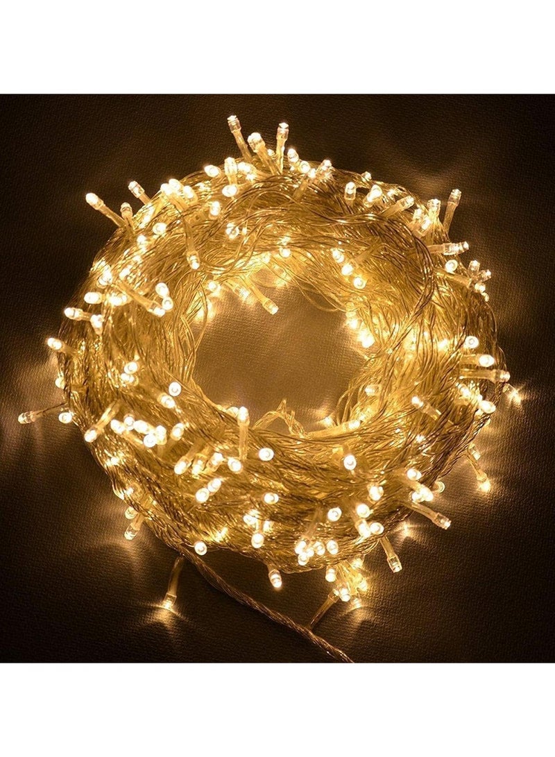نجفة شوب حبال ضوئيه لون اصفر  لزينه رمضان و المناسبات 8m - Image 3