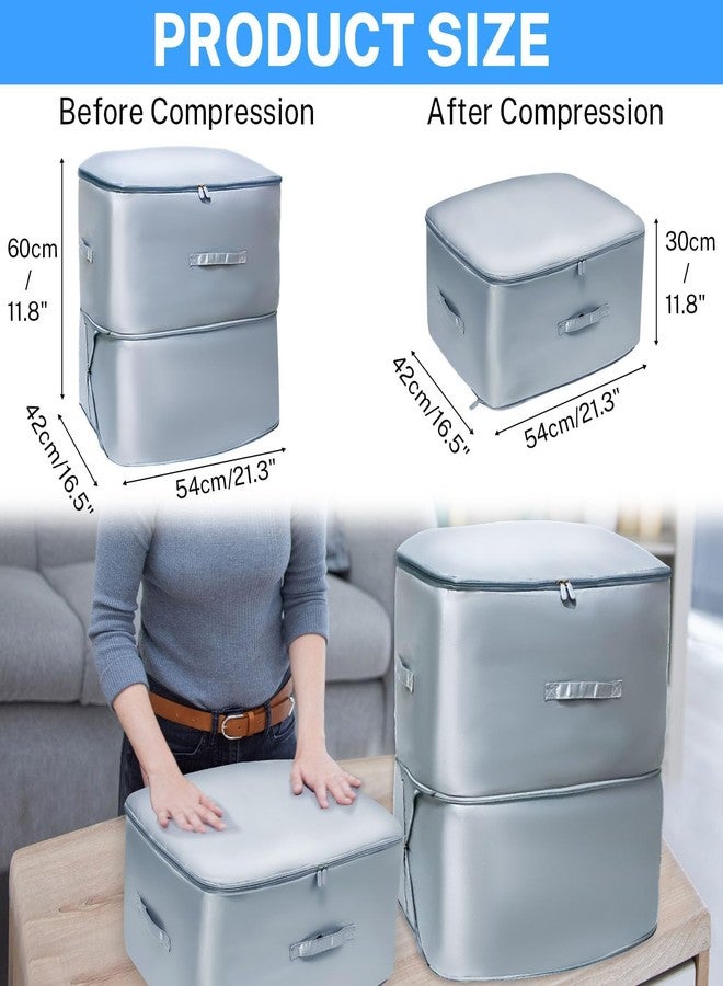 Zipron Ultra Space Saving Self Compression Organizer, Portable Heavy Duty Moving Bags, Compression Packing Cubes for Travel, Expandable Organizer Bags for Comforters,Blankets,Bedding Multicolor - Image 3