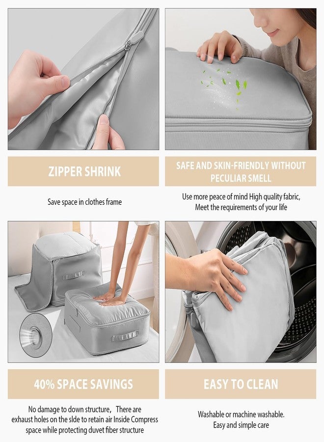 Zipron Ultra Space Saving Self Compression Organizer, Portable Heavy Duty Moving Bags, Compression Packing Cubes for Travel, Expandable Organizer Bags for Comforters,Blankets,Bedding Multicolor - Image 4