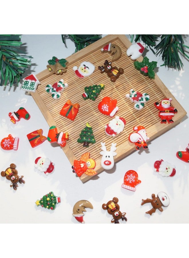 MAYCREATE® 100Pcs Mini Christmas Resin Charms for DIY Crafts Christmas Resin Home Decor Window Resin Charms Home Decor Christmas Ornaments for Door, DIY Crafts, Wall - Image 5