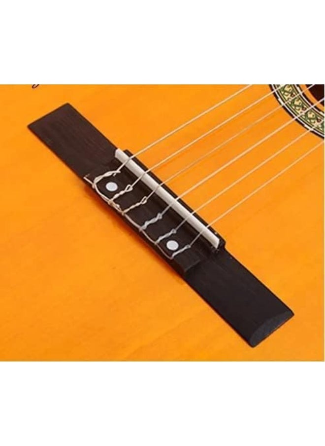 Megarya Megarya High Gloss Classical Guitar M34 Yellow Natural Rich Sound Nylon Strings With Silver Finish Tuning Pins  - Image 5