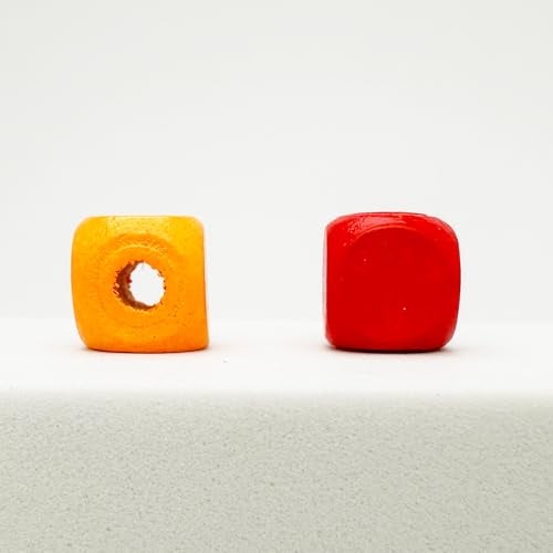 Craft Making Shop 600 Multicolor Square Wood Beads Bulk 10mm Square Wood Beads with 3mm Large Hole - Image 3