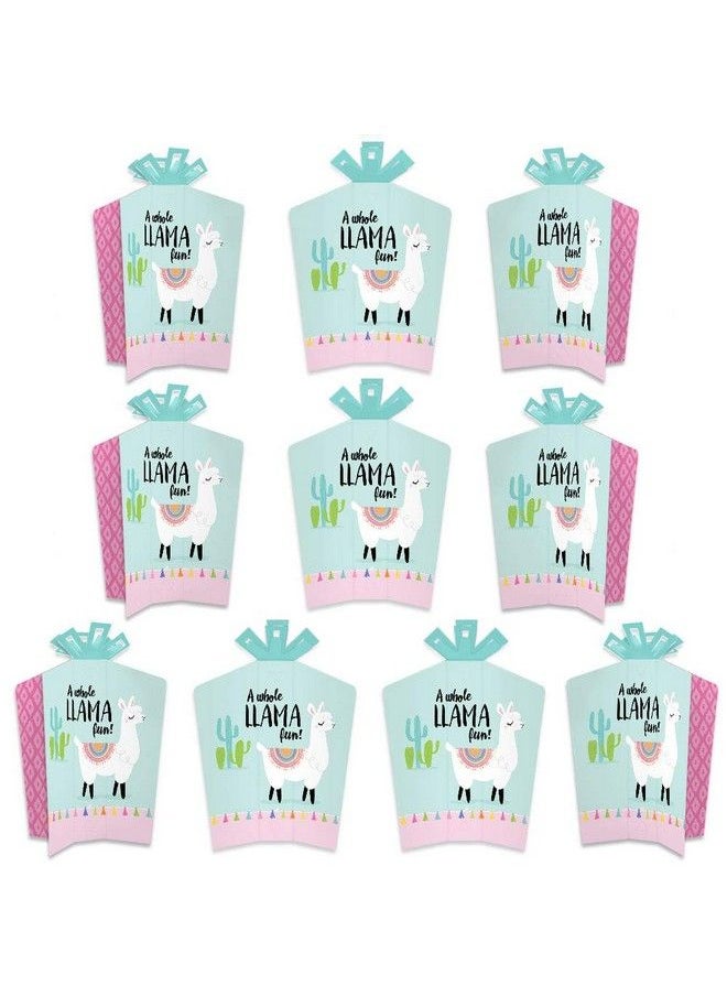 Big Dot of Happiness Whole Llama Fun Table Decorations Llama Fiesta Baby Shower Or Birthday Party Fold And Flare Centerpieces 10 Count  - Image 2