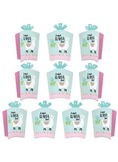 Big Dot of Happiness Whole Llama Fun Table Decorations Llama Fiesta Baby Shower Or Birthday Party Fold And Flare Centerpieces 10 Count  - Image 1