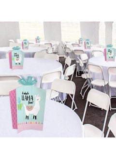 Big Dot of Happiness Whole Llama Fun Table Decorations Llama Fiesta Baby Shower Or Birthday Party Fold And Flare Centerpieces 10 Count  - Image 5