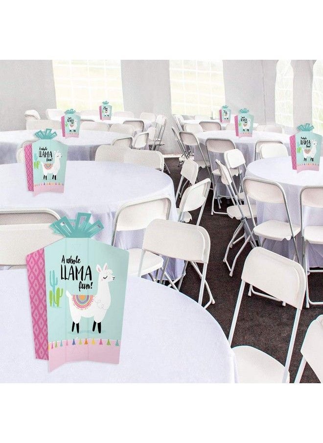 Big Dot of Happiness Whole Llama Fun Table Decorations Llama Fiesta Baby Shower Or Birthday Party Fold And Flare Centerpieces 10 Count  - Image 5