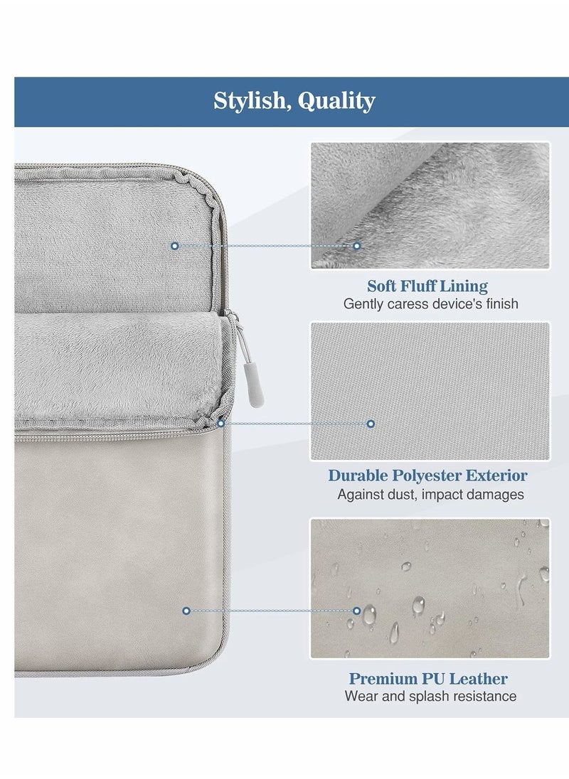 Y&D - 9-11 Inch Tablet Sleeve Bag Carrying Case for iPad Pro 11 2021-2018, Air 5/4 10.9, 10.2, Galaxy Tab A8 10.5/Tab S8 11", Surface Go 2/1, Protective with Pocket, Light Gray - Image 1