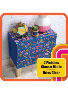 Mod Podge Complete Decoupage Kit-Two 16Oz Bottles Waterbase Sealer/Glue (Matte Gloss Finish) With 4-Pk Foam Brush Set, Clear  - Image 3