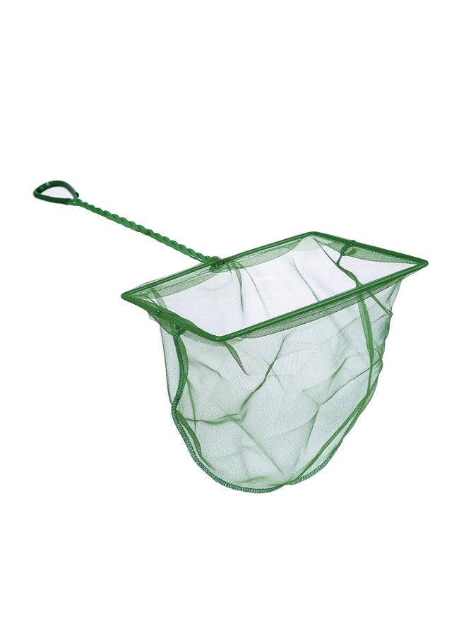 Laojbaba Laojbaba Aquarium Fishing Net Fish Tank Cleaning Tools Fine Mesh Net with Plastic Handle Green 8 Inch  - Image 1