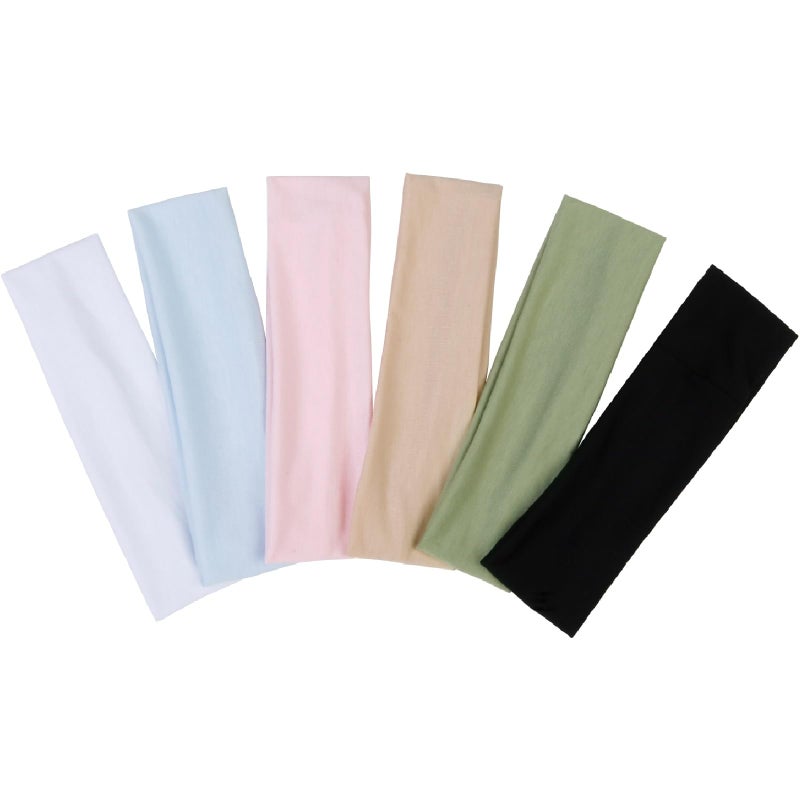 TERSE TERSE Headbands for Womens Short Hair  NonSlip Elastic Sweat Hairbands Soft Fabric Cloth Bands for Workout Yoga Running Sports Thin Hair Wrap for Girls 