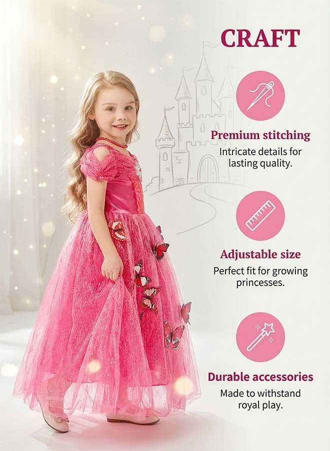 Beauenty Adorable Princess Cosplay Fancy Party Dress Costume Set With Accessories Kit(pink） - Image 5