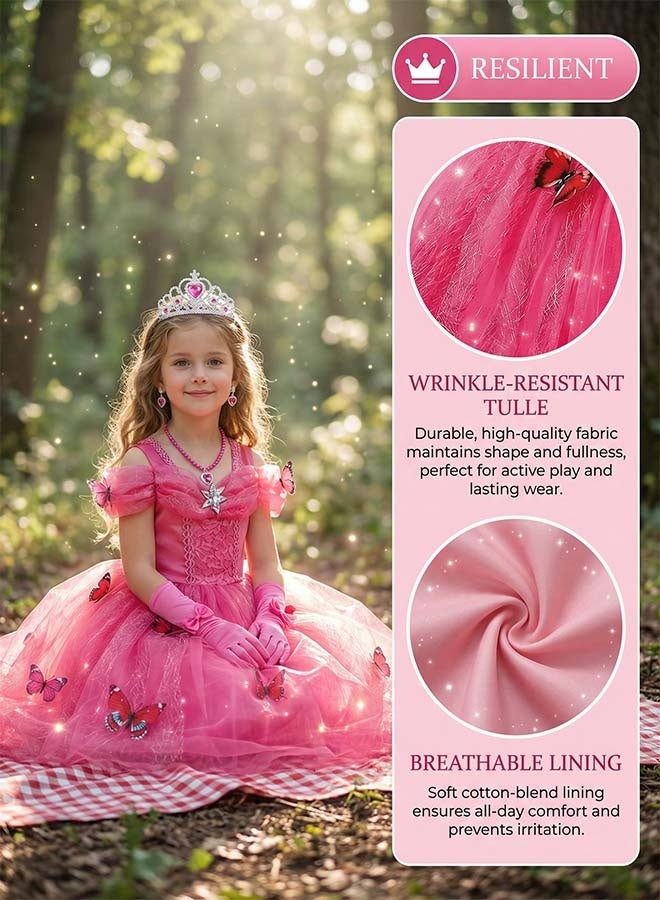 Beauenty Adorable Princess Cosplay Fancy Party Dress Costume Set With Accessories Kit(pink） - Image 2