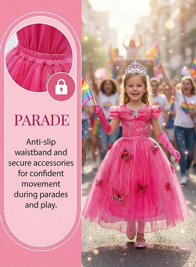 Beauenty Adorable Princess Cosplay Fancy Party Dress Costume Set With Accessories Kit(pink） - Image 4