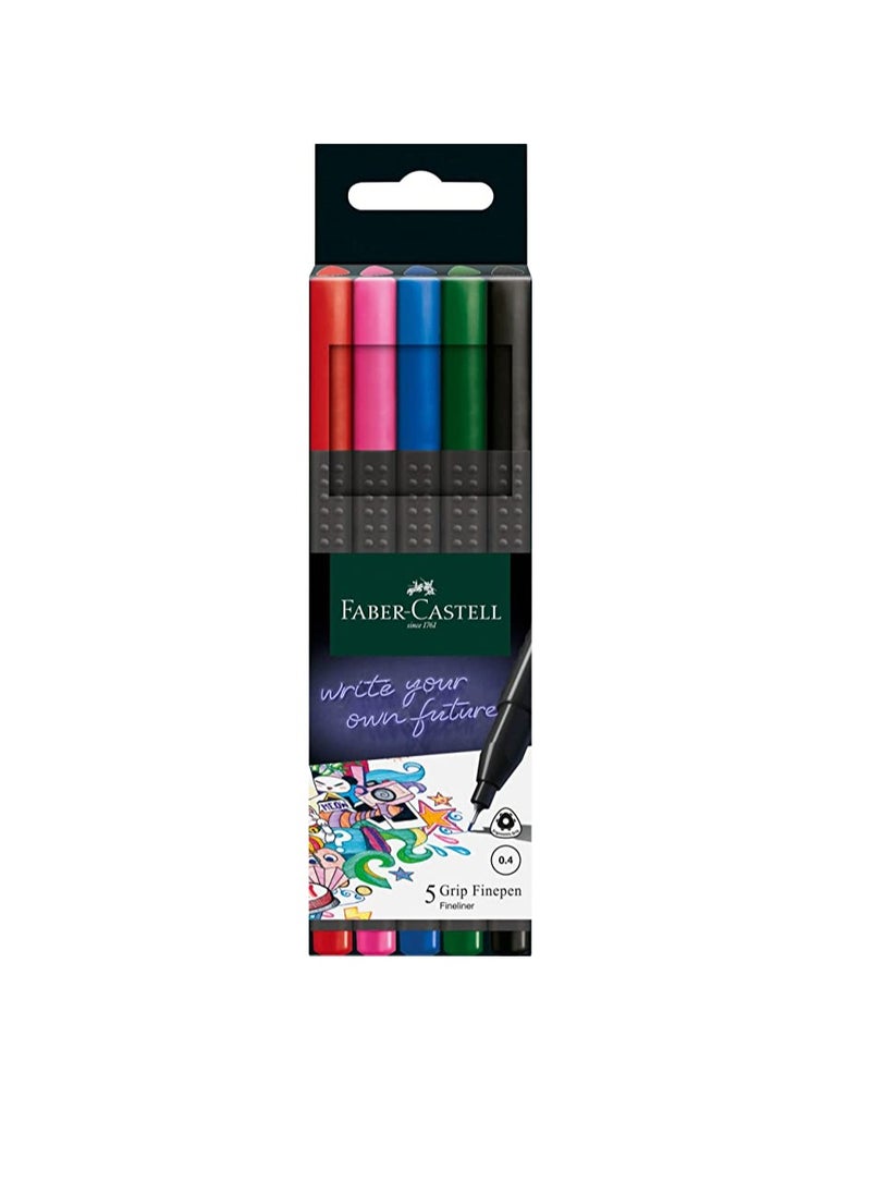 FABER-CASTELL Faber Castell Grip Finepen set of five  - Image 1
