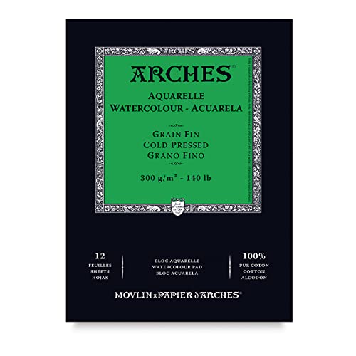 Arches - Enc Pad 14.8 x 21 12H Aquarelle 100% Fine 300 g White NAT (A1795090) - Image 5
