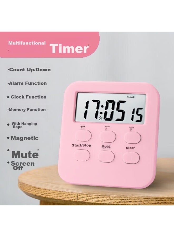 GEDUN Gedon Stopwatch Timer Alarm Clock, Timer For Kitchen Baking Soup, Clock Reminder For Students, White - Image 2