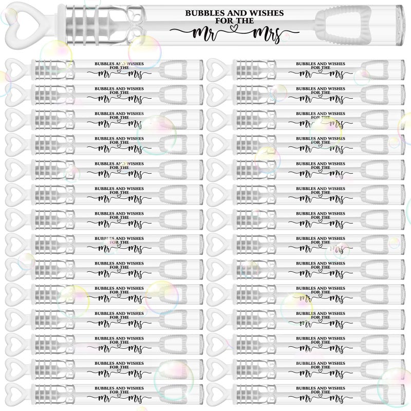 Hollowfly 120 Count Wedding Mini Bubble for a Wedding Wands Bulk Heart Bubble Wand for Guests Send Off Adults Party Supplies Valentine Anniversaries Celebration (Love Air) - Image 1