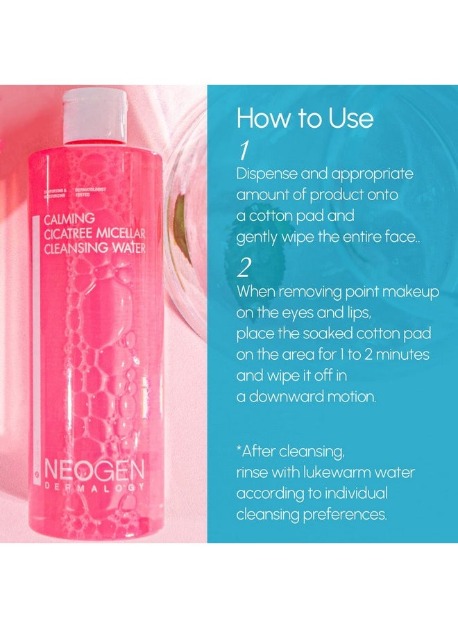 DERMALOGY by NEOGENLAB - Neogen Calming Cica Tree Micellar Cleansing Water 13.52 Oz (400Ml) Moisturizing Facial Cleanser & Makeup Remover For Sensitive Skin Clean Beauty Korean Skin Care - Image 1