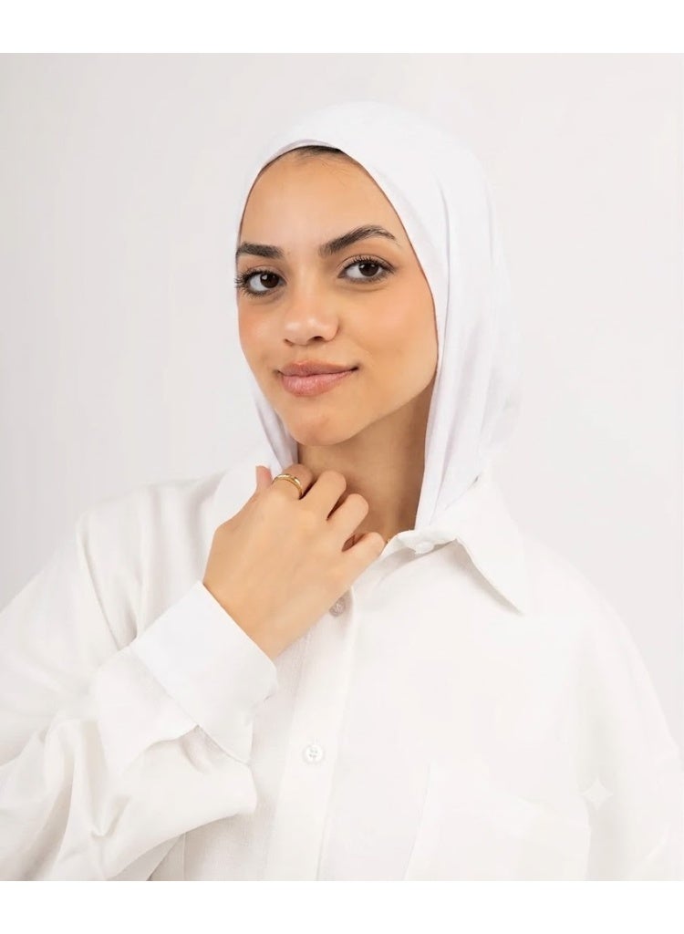 Le Voile Easy Wrap Ciffon Hijab White - Image 1