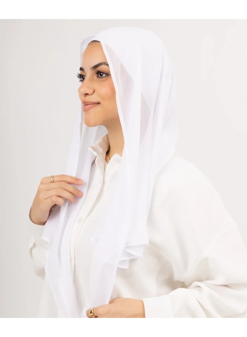 Le Voile Easy Wrap Ciffon Hijab White - Image 2