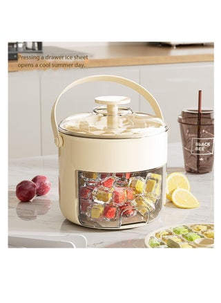 48 ice cube making machines with lids and portable ice buckets, large capacity, easy to release silicone, 2 trays and 1 ice bucket - Ice Cube Molds For Freezer BPA Free - Ice Cube Tray Mold For Tea, Beverage, Coffee, Fruit Yogurt - pzsku/Z16C402FFE0C238EB691EZ/45/1745390233/465ada9b-c239-4016-91df-ecf8684421f2