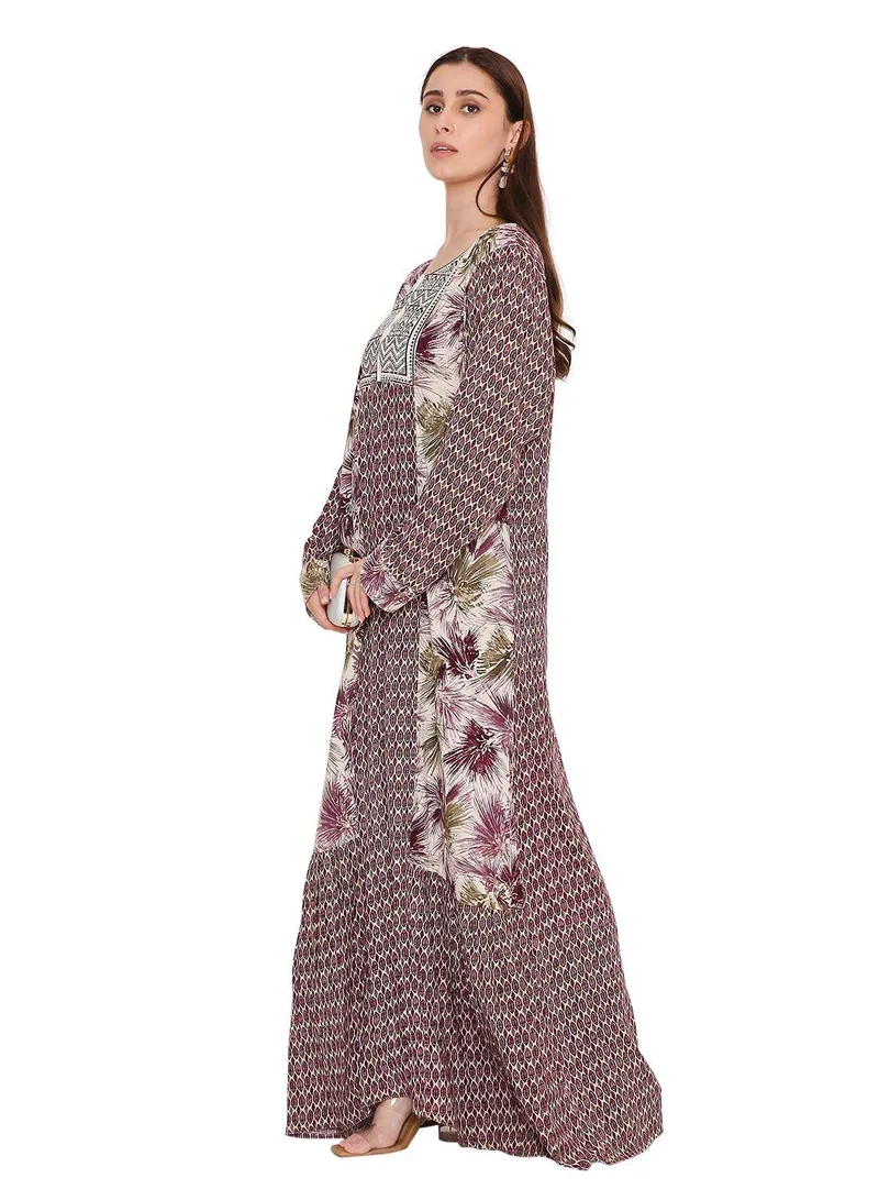 هانا آند سارا long traditional wear arabic kaftan jalabia dress