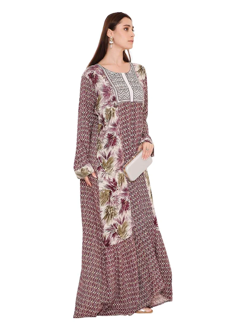 هانا آند سارا long traditional wear arabic kaftan jalabia dress