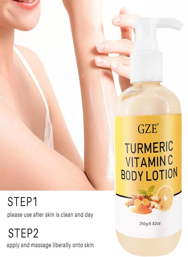 GZE Turmeric Lotion for Spots - Vitamin C Skin Brightening Cream for Face & Body - Cleanse Skin, Fight Acne, Even Tone, Clear Scars, Sun Damage & Discoloration - Image 4