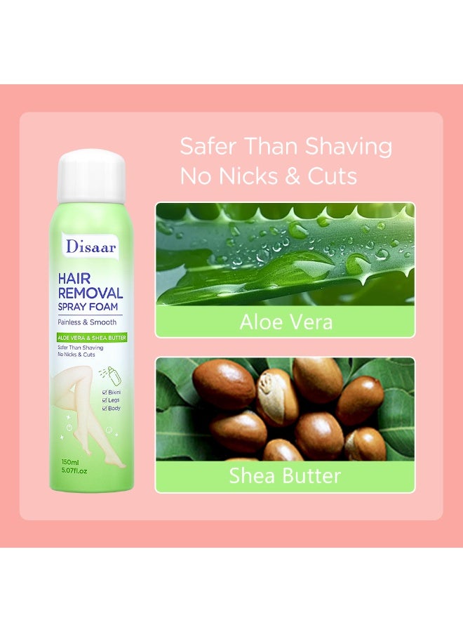 ديسار بخاخ إزالة الشعر بالألوفيرا وزبدة الشيا – رغوة فورية لإزالة الشعر وترطيب البشرة - Image 3
