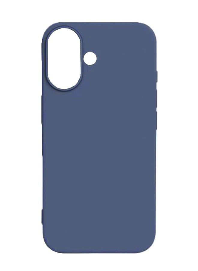 Generic Silicone for iPhone 16 Phone Case, Silky-Soft Touch Full-Body Protective Case Cover, Camera Protection, Shockproof Cover with Flocking Soft Microfiber Lining, iPhone 16 Back Cover, Blue  - Image 1