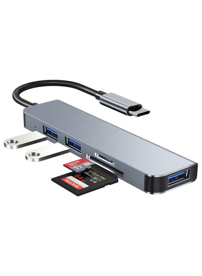 Eight-in-one Docking Station Type-c Network Port Usb Multi-port Docking Station Multi-function Usb Hub Wholesale-Number Of Interfaces:5-in-1 Docking Station (usb*3+tf+sd) - Image 1