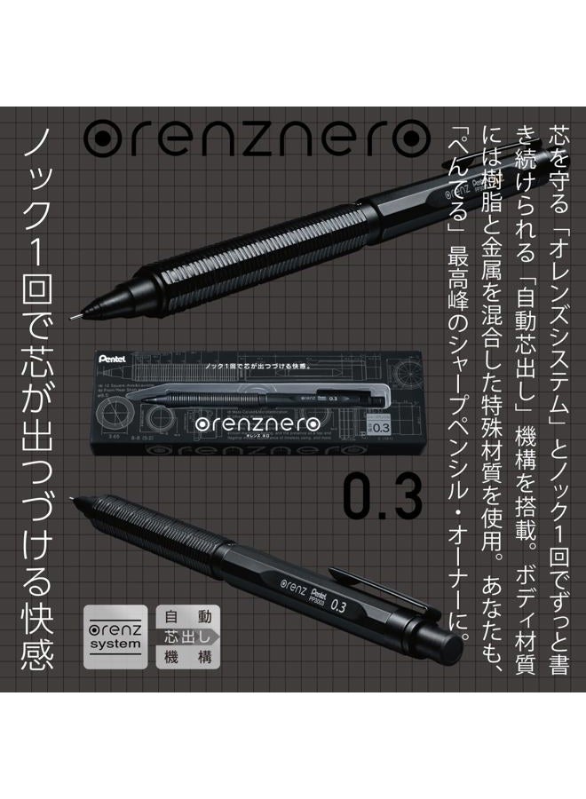 Pentel Mechanical Pencil ORENZ NERO 0.3mm PP3003-A - Image 3