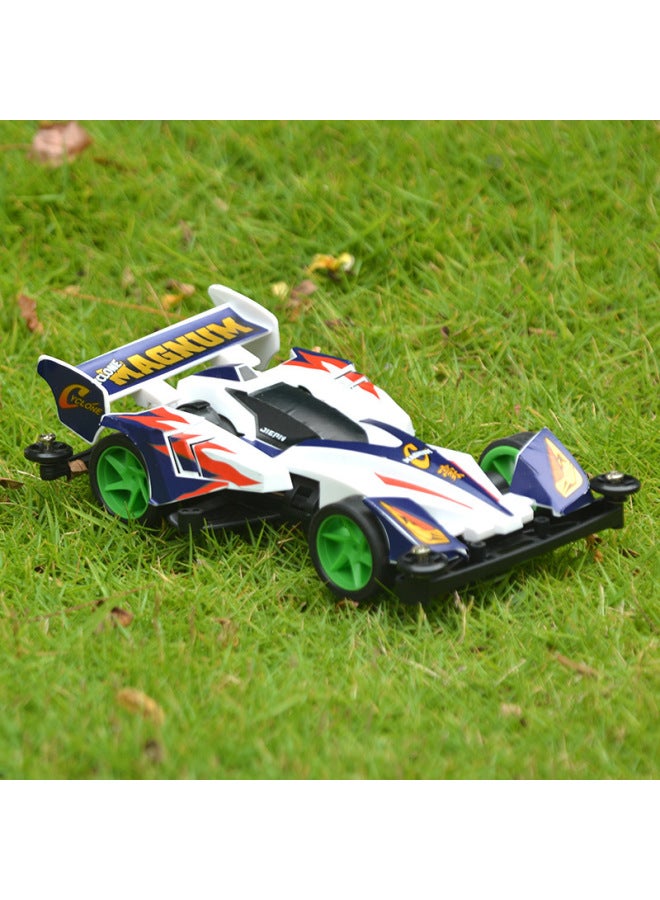 Jiepin Mini 4WD Assembled Model MS Segmented Chassis Inner Shock-absorber Series Mikado Superstar Science And Education Racing Car-Color:Victory Charge [spray Paint Version] - Image 5