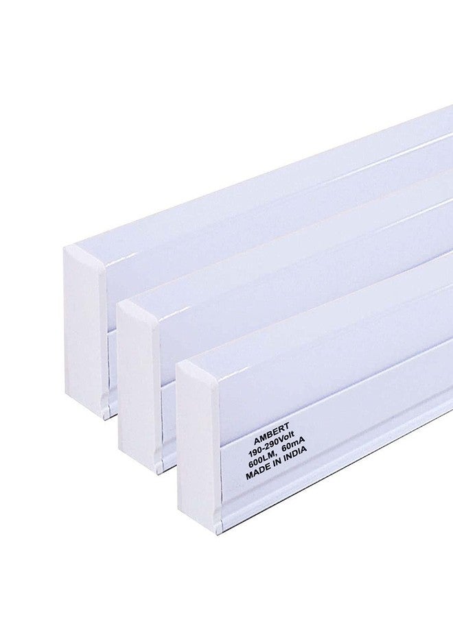 ambert أنبوب إضاءة LED بلون كهرماني T5 بطول قدمين، أبيض بارد، عبوة من 3 قطع - Image 1