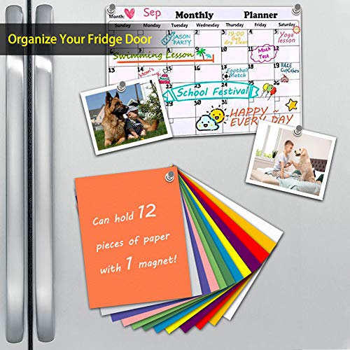 Buvunt Magnetic Push Pins for Refrigerator Magnets, 16pcs Brushed Nickel for Office, Whiteboard, Map Magnets - Image 2