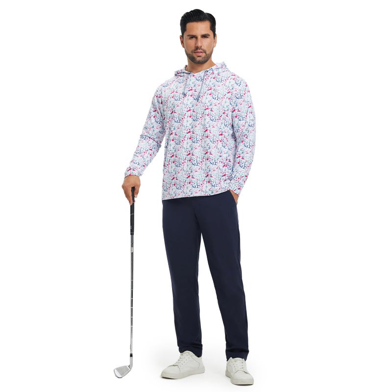 M MAELREG Men's Hoodies Printing Mid-Weight Performance Brushed Hooded Sweatshirt for Mens Pullover with Pockets - Image 5