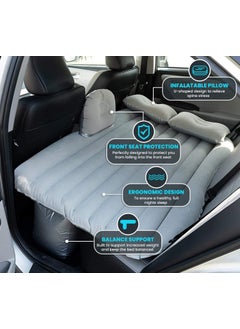 NEOPOL NEOPOLInflatable Travel Car Bed Air Sofa with Two Inflatable Pillow for Car Back Seat Fits Most Car Models for Camping Travel Hiking Trip and Other Outdoor Activities Grey  - Image 4