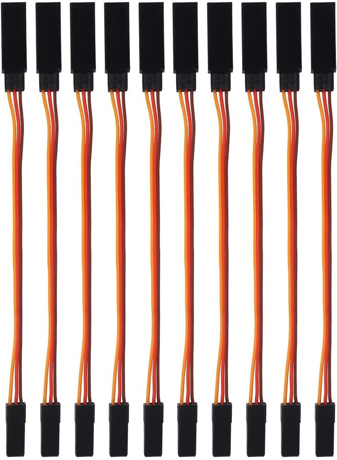 Azuocn 10PCS 3-Pin Servo Extension Cable Cord 10cm/4'' 3.93 inch Female to Male Lead Wire Connector JR for RC Car Airplanes Remote Control (10cm) - Image 5