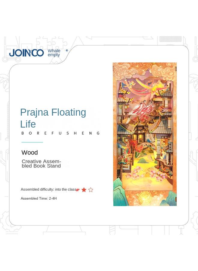 Bluejw Diy Cabin Prajna Floating 3D Handmade Assembled Book Stand Desktop Decoration Model Toy Birthday Gift - Image 3