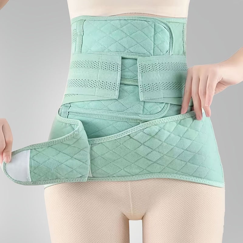 Women Green Postpartum Recovery Abdominal Band Ultra Long Breathable Tummy Waist Cinching Binder Strong Shaping Size XXXL - Image 1