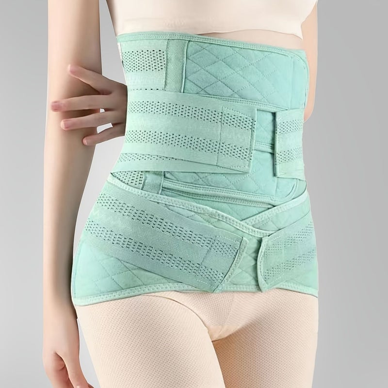 Women Green Postpartum Recovery Abdominal Band Ultra Long Breathable Tummy Waist Cinching Binder Strong Shaping Size XXXL - Image 3